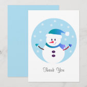 Bedankt voor de kerstsnowman Snowflakes (Voorkant / Achterkant)