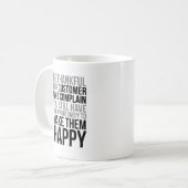 Bedankt voor de klant die het heeft besteld koffiemok (Voorkant links)