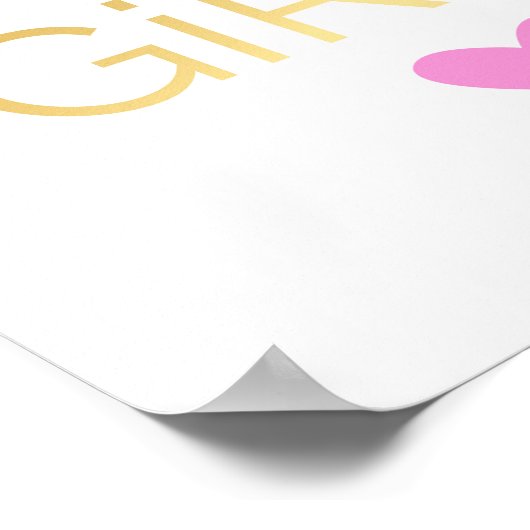 Bedankt voor de kleine meisjes - Roze - Poster (Hoek)