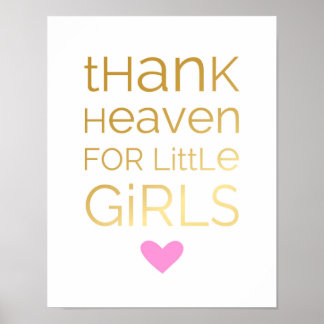 Bedankt voor de kleine meisjes - Roze - Poster