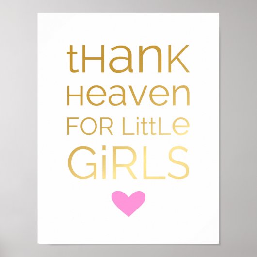 Bedankt voor de kleine meisjes - Roze - Poster (Voorkant)