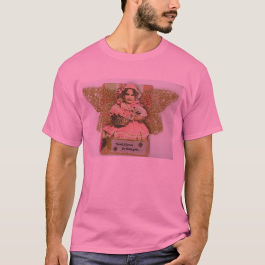 Bedankt voor de kleine meisjes. Roze T-shirt (Voorkant)
