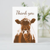 Bedankt voor de Koe van bruin Boerderij Dierlijk b (Staand voorkant)