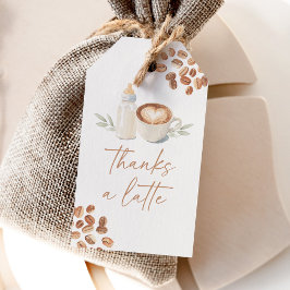 Bedankt voor de Koffie Baby Shower Cadeaulabel