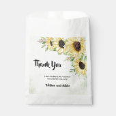 Bedankt voor de komst van de Sunflower Bag Bedankzakje (Voorkant)