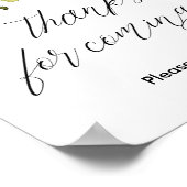 Bedankt voor de komst van de voorkeuren zijn een z poster (Hoek)