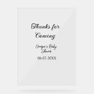 Bedankt voor de komst van het baby shower Modern S Acryl Bord