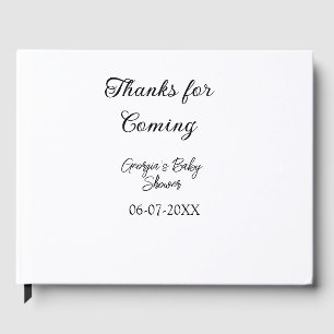 Bedankt voor de komst van het baby shower Modern S Gastenboek