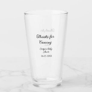 Bedankt voor de komst van het baby shower Modern S Glas