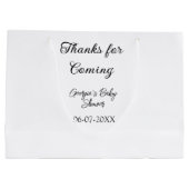 Bedankt voor de komst van het baby shower Modern S Groot Cadeauzakje (Achterkant)