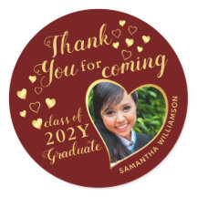 Bedankt voor de komst van Maroon Graduation Party