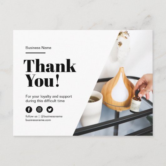 Bedankt voor de korting op de klantenservice Massa Aankondigingskaart (Voorkant)