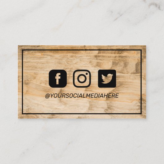 Bedankt voor de  korting op hout visitekaartje (Achterkant)