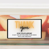 Bedankt voor de kortingscode voor kleine bedrijven labels (Aangebracht)