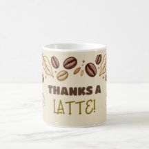 Bedankt voor de Latte Koffiemok Waarderingsgeschen