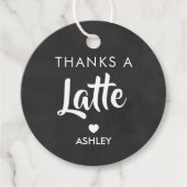 Bedankt voor de Latte Labels, Koffiecadeau Label, Bedankjes Labels (Voorkant)