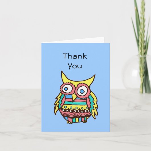 Bedankt voor de lege briefkaart met owl (Voorkant)