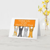 Bedankt voor de leukemieondersteunende katten van  kaart (Gele Bloem)