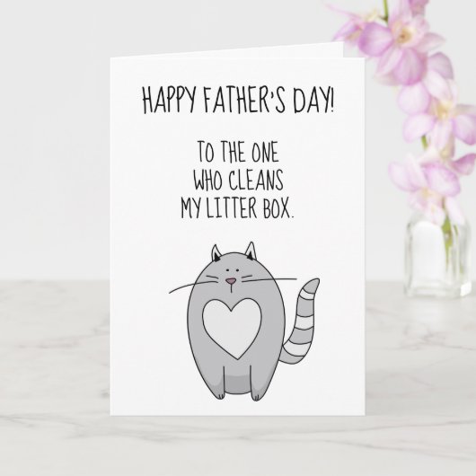 Bedankt voor de Litter Box Cleanup! Kaart (Orchidee)