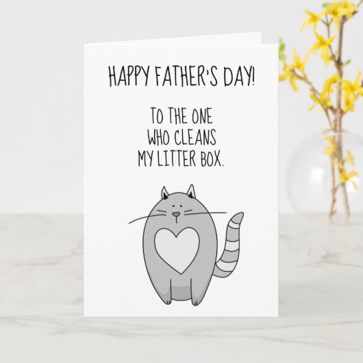 Bedankt voor de Litter Box Cleanup! Kaart (Gele Bloem)