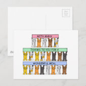 Bedankt voor de maaltijd, Cartoon Briefkaart (Voorkant / Achterkant)