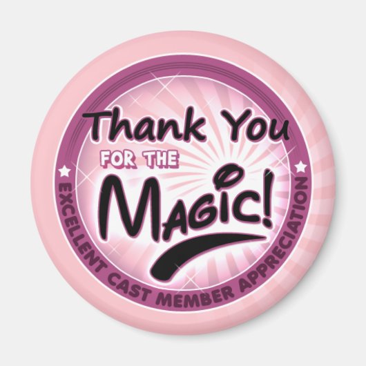 Bedankt voor de Magic - Cast Member Appreciation Magneet (Voorkant)