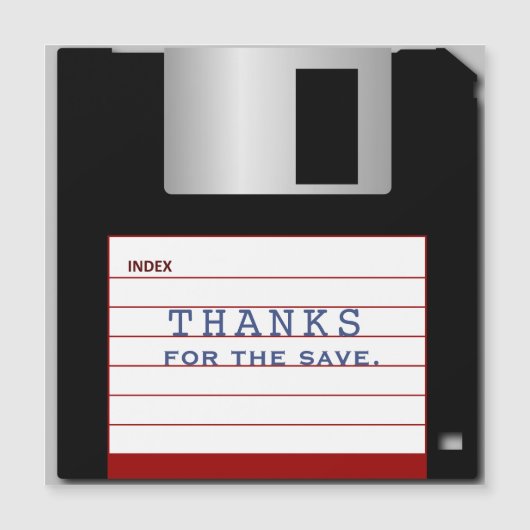 BEDANKT VOOR DE MAGNETISCHE SAVE KAART (Voorkant)