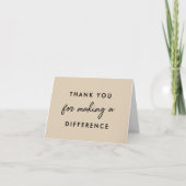 Bedankt voor de Making a Difference Card (Voorkant)