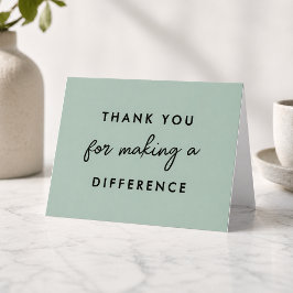 Bedankt voor de Making a Difference Card