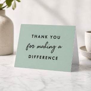 Bedankt voor de Making a Difference Card