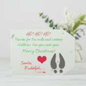Bedankt voor de melk en koekjes van de Santa Label Kaart (Staand voorkant)