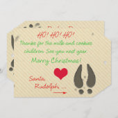 Bedankt voor de melk & koekjes van de Kerstman kaa Kaart (Voorkant / Achterkant)