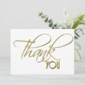 Bedankt voor de minimalistische faux gold kalligra (Staand voorkant)