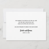 Bedankt voor de minimalistische faux gold kalligra (Achterkant)