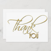 Bedankt voor de minimalistische faux gold kalligra (Voorkant / Achterkant)