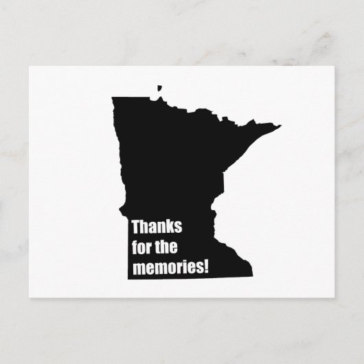 Bedankt voor de Minnesota-Memories Briefkaart (Voorkant)