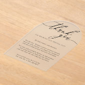 Bedankt voor de moderne bruiloft acryl uitnodigingen (Laagn)