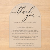 Bedankt voor de moderne bruiloft acryl uitnodigingen (Voorkant)