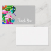Bedankt voor de moderne florale waterverf kunst notitiekaartje (Voorkant / Achterkant)