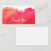 Bedankt voor de moderne rode waterverf kunst notitiekaartje (Voorkant / Achterkant)