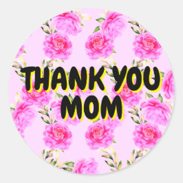 Bedankt voor de moeders | Roze Rozen Stickers