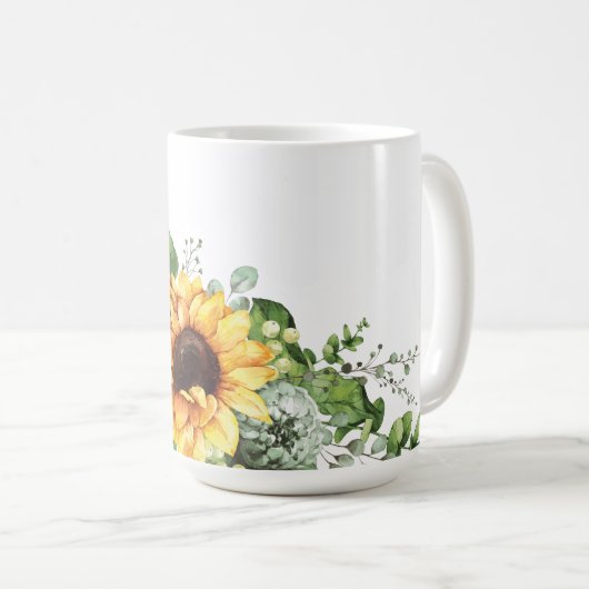 Bedankt voor de Mok van zonnebloemen bij mij (Voorkant rechts)