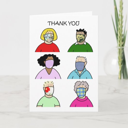 Bedankt voor de mondkapjes kaart (Voorkant)