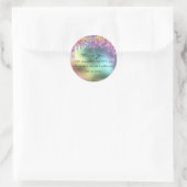 Bedankt voor de naam Rainbow Drivers Holographic Ronde Sticker (Tas)