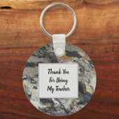 Bedankt voor de Natuur van docent Driftwood Sleutelhanger (Voorkant)