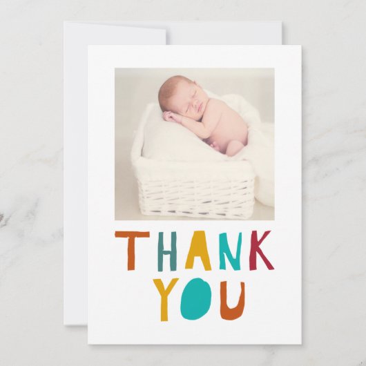 Bedankt voor de Newborn Baby shower Cute Typografi (Voorkant)