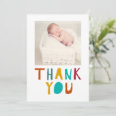 Bedankt voor de Newborn Baby shower Cute Typografi (Staand voorkant)