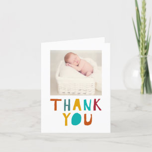 Bedankt voor de Newborn Baby shower Cute Typografi