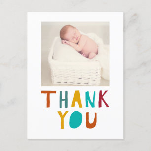 Bedankt voor de Newborn Baby shower Cute Typografi Briefkaart