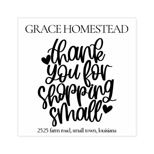 Bedankt voor de ondersteuning van Small Business A Rubberstempel (Afrduk)